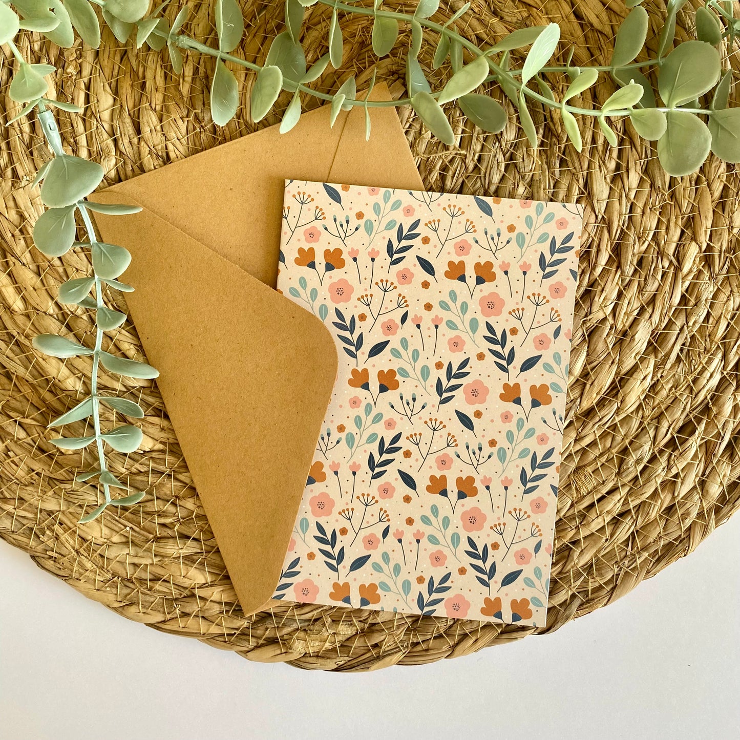 Flower pattern set of 4 | cards folded