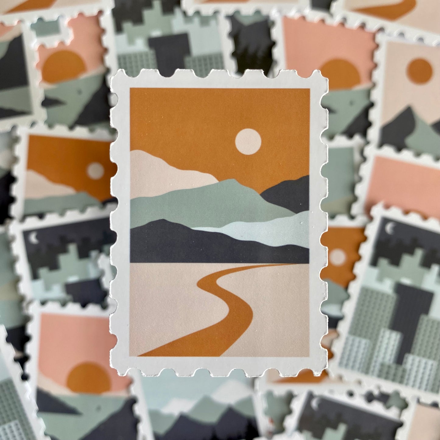 Landscape stamps | Sticker set of 6