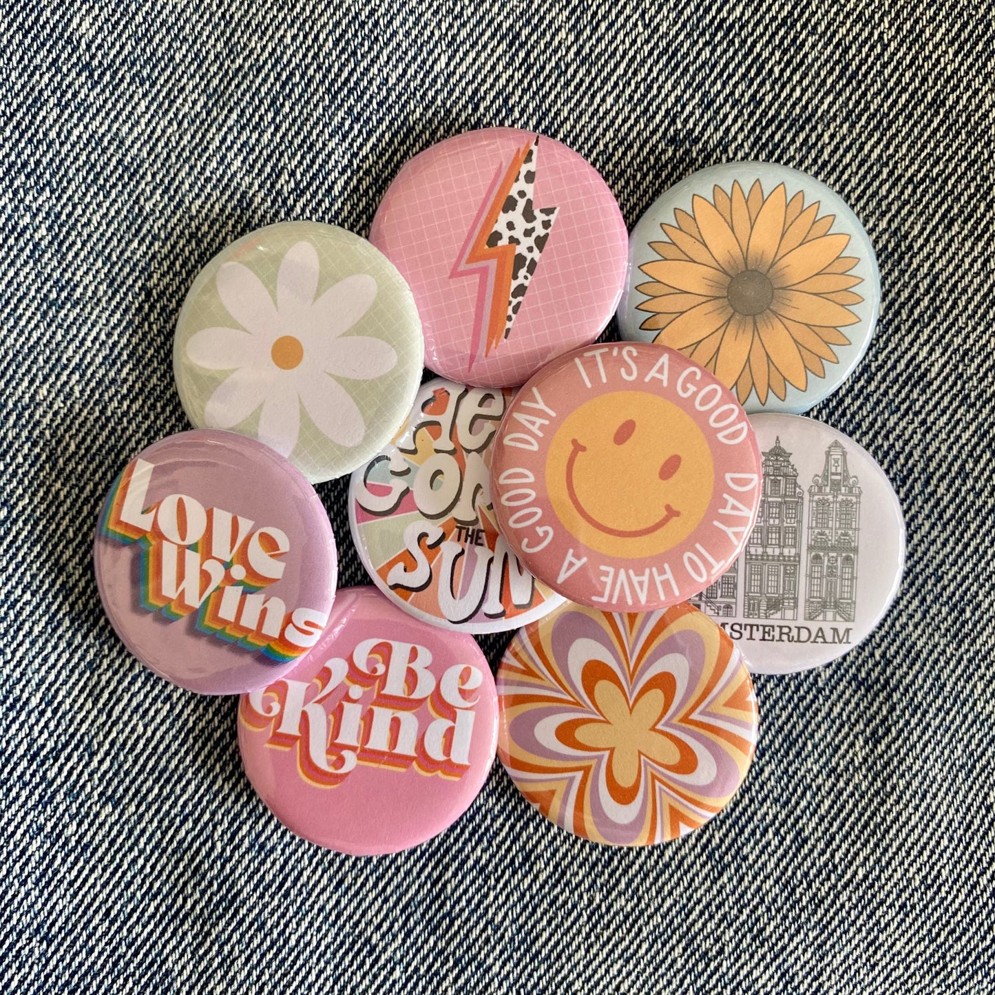 Here comes the sun | Pin Badge Button