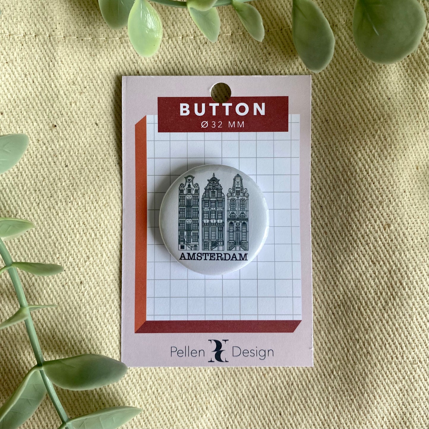 Amsterdam | Pin Badge Button