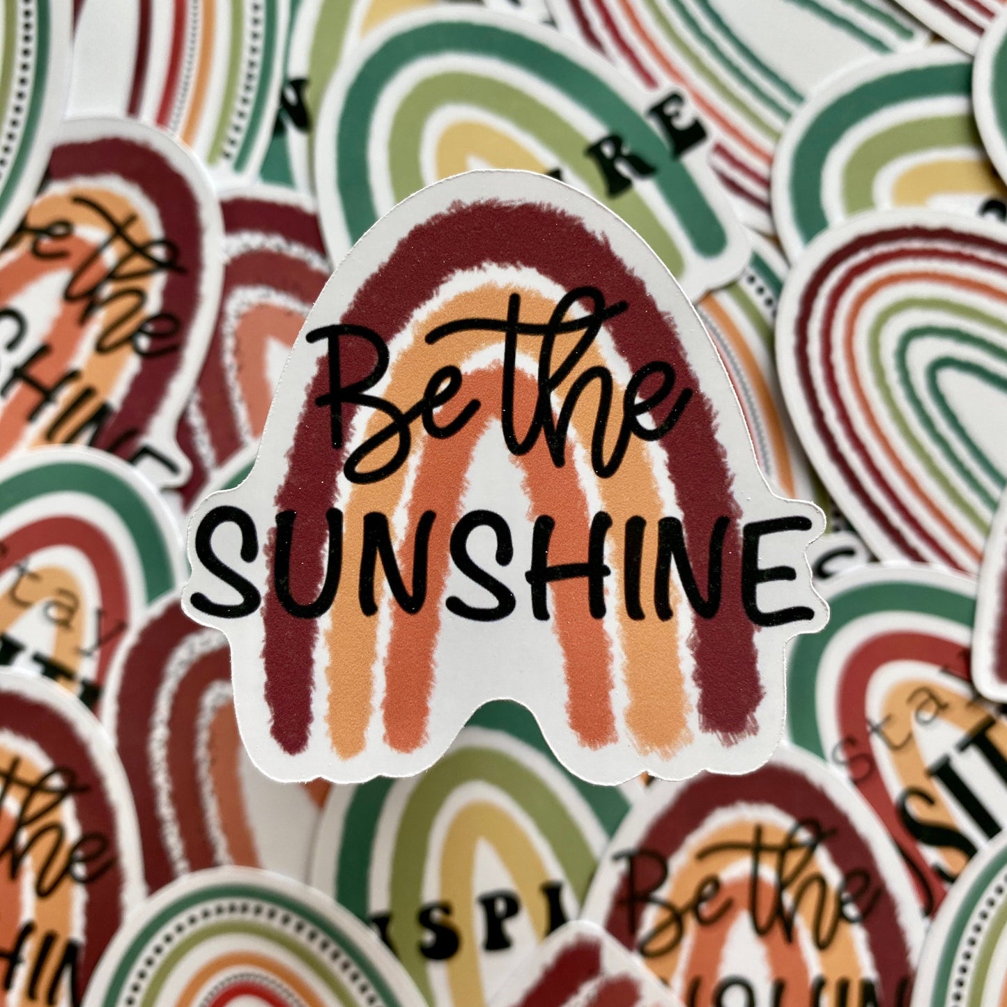 Rainbow Boho quote - sticker set of 6