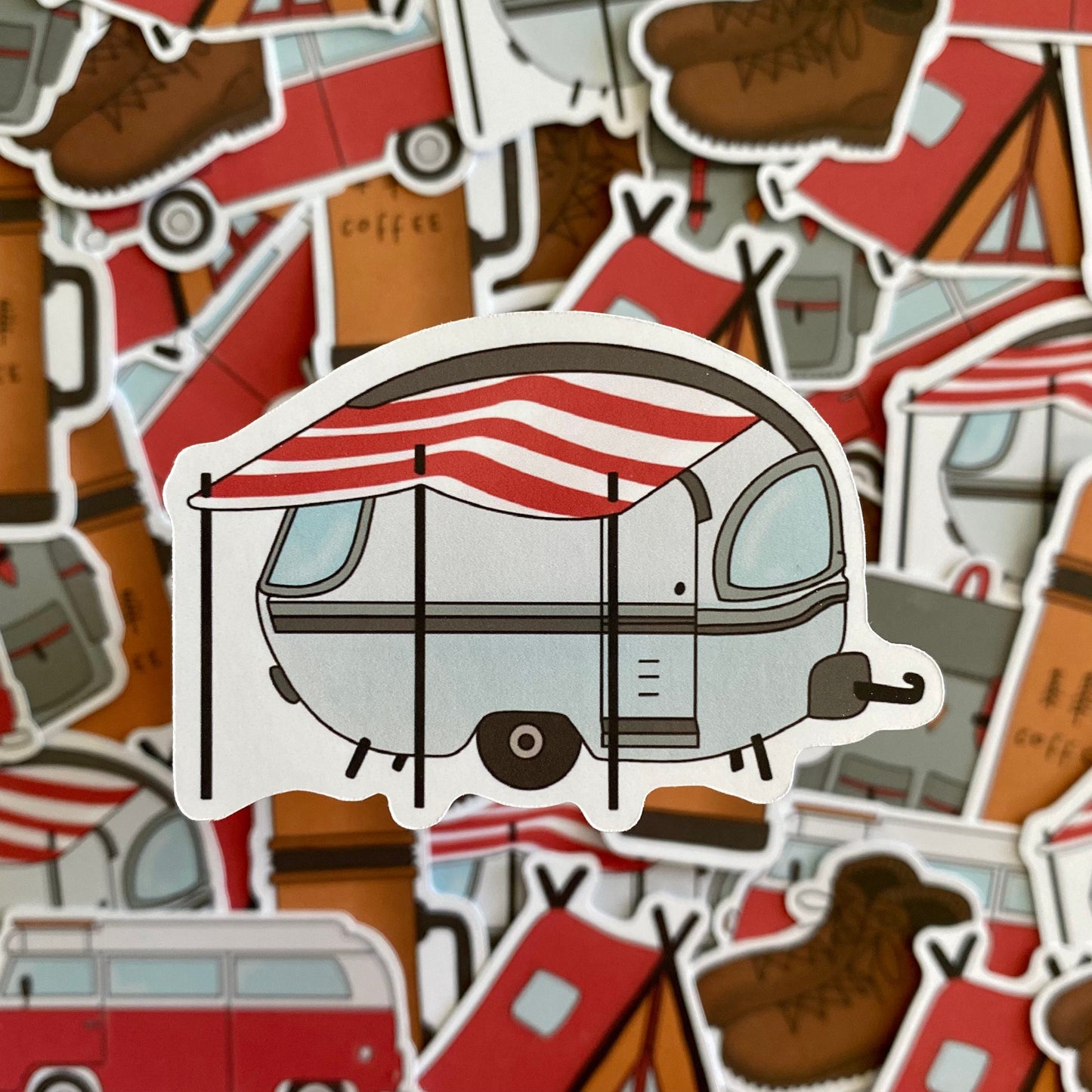 Camping/travel | sticker set of 6
