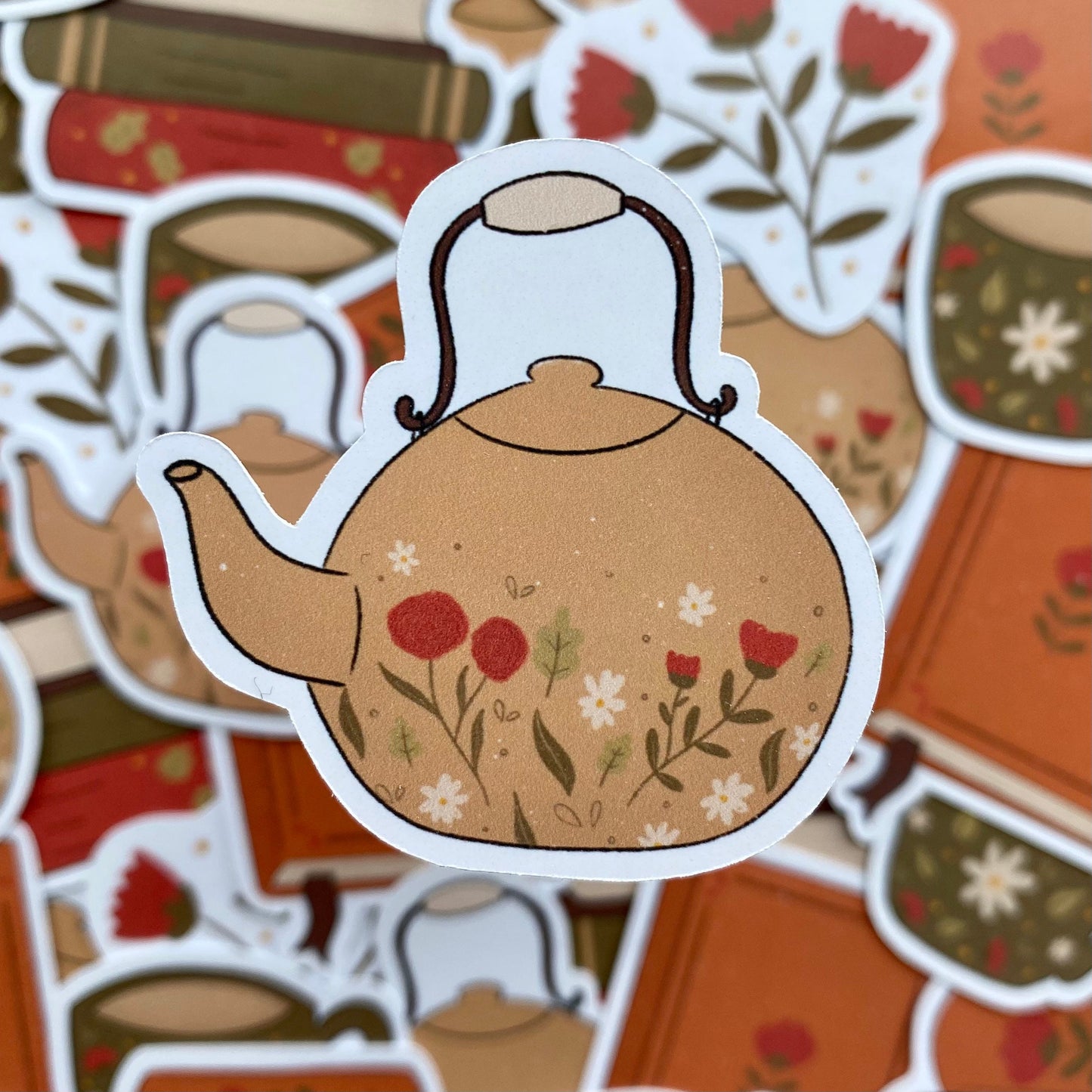 Tea and books - sticker set of 5