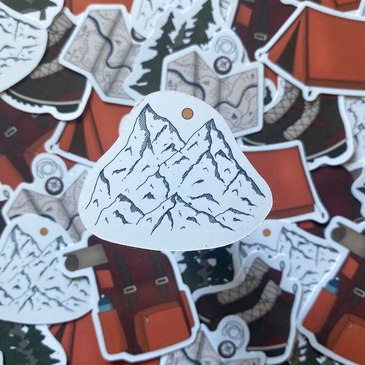 Hiking - sticker set of 6