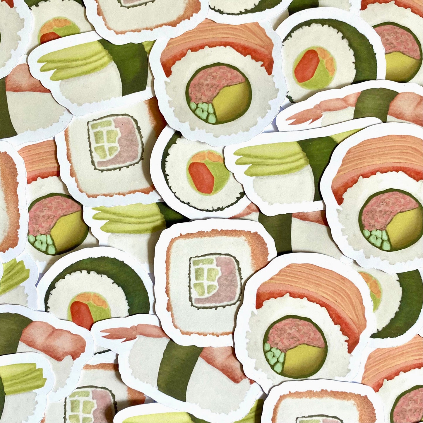 Sushi - sticker set or 5