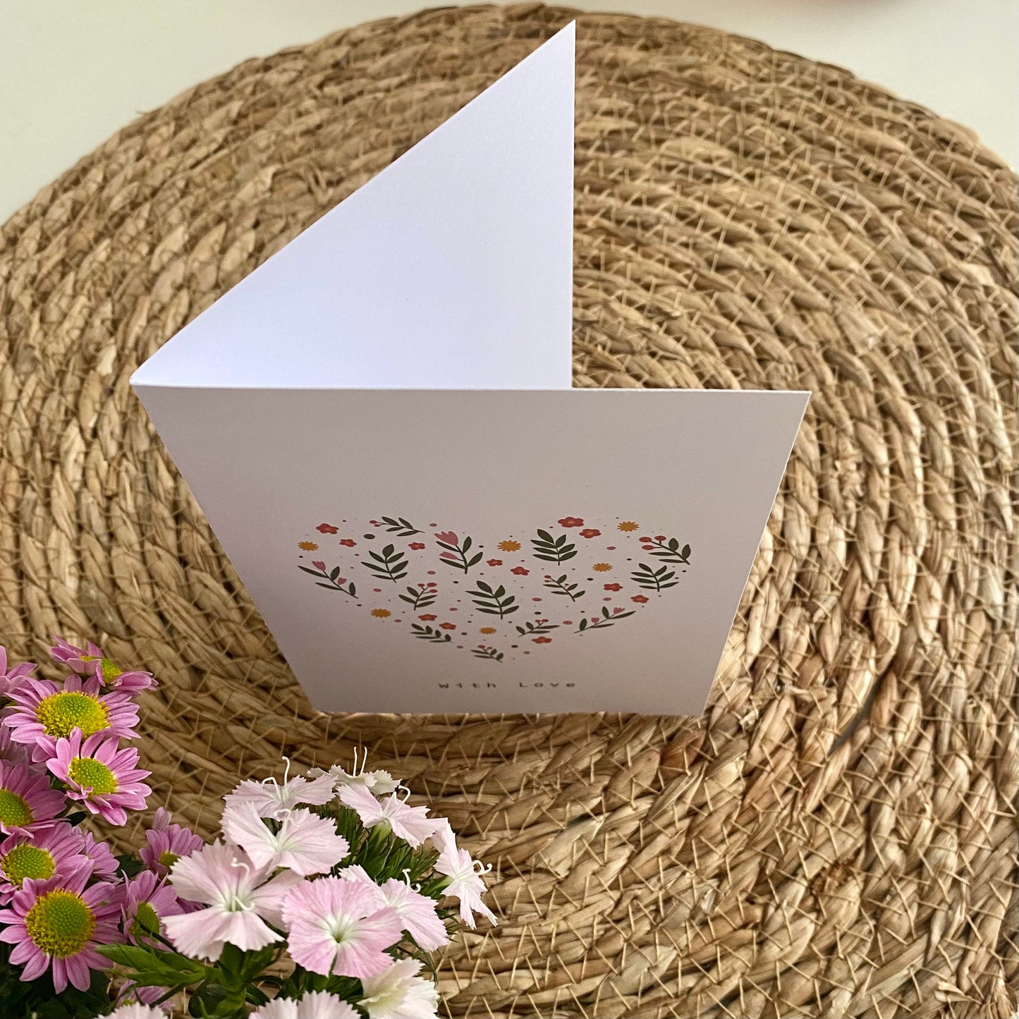 With love card folded