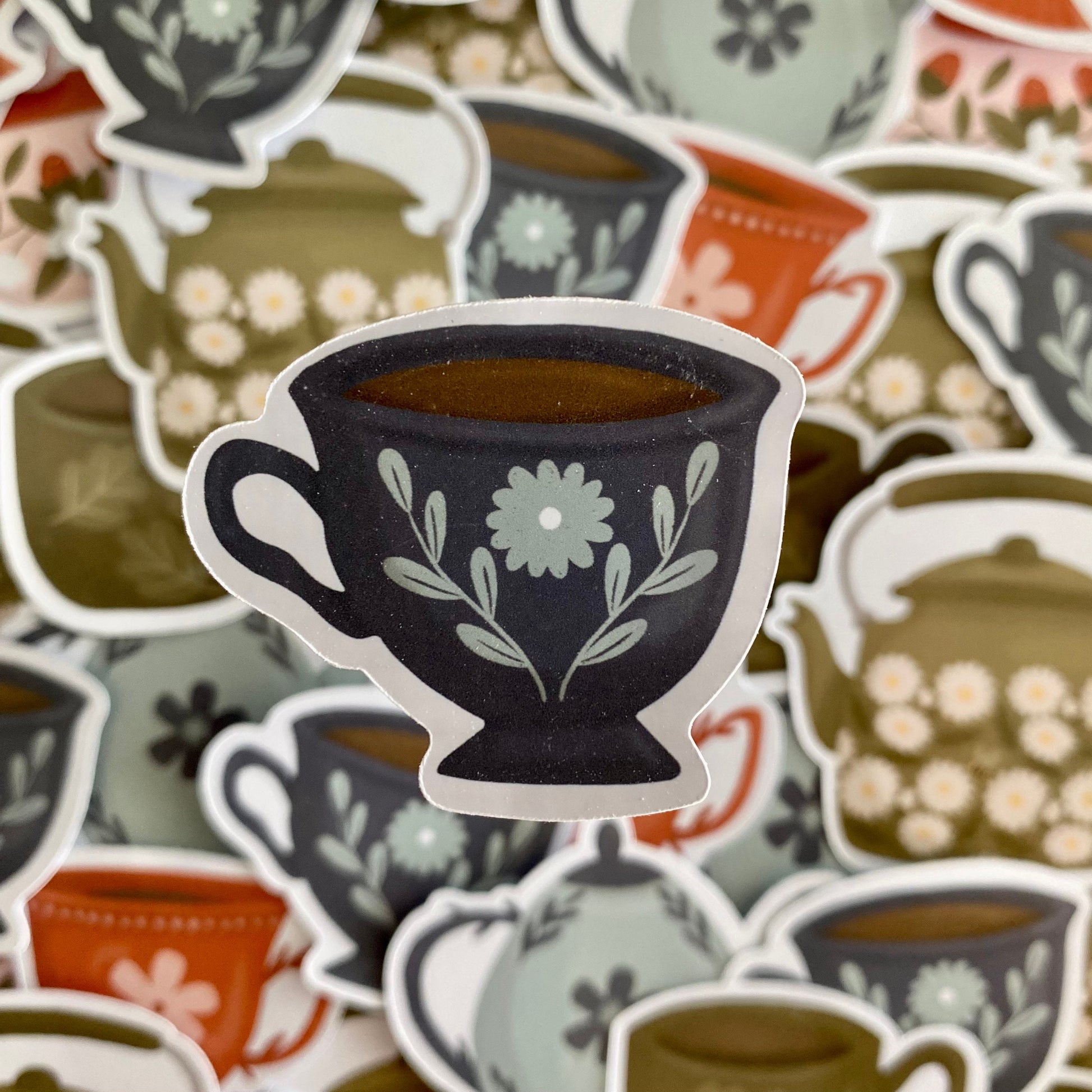 Teapots & teacups | sticker set of 6