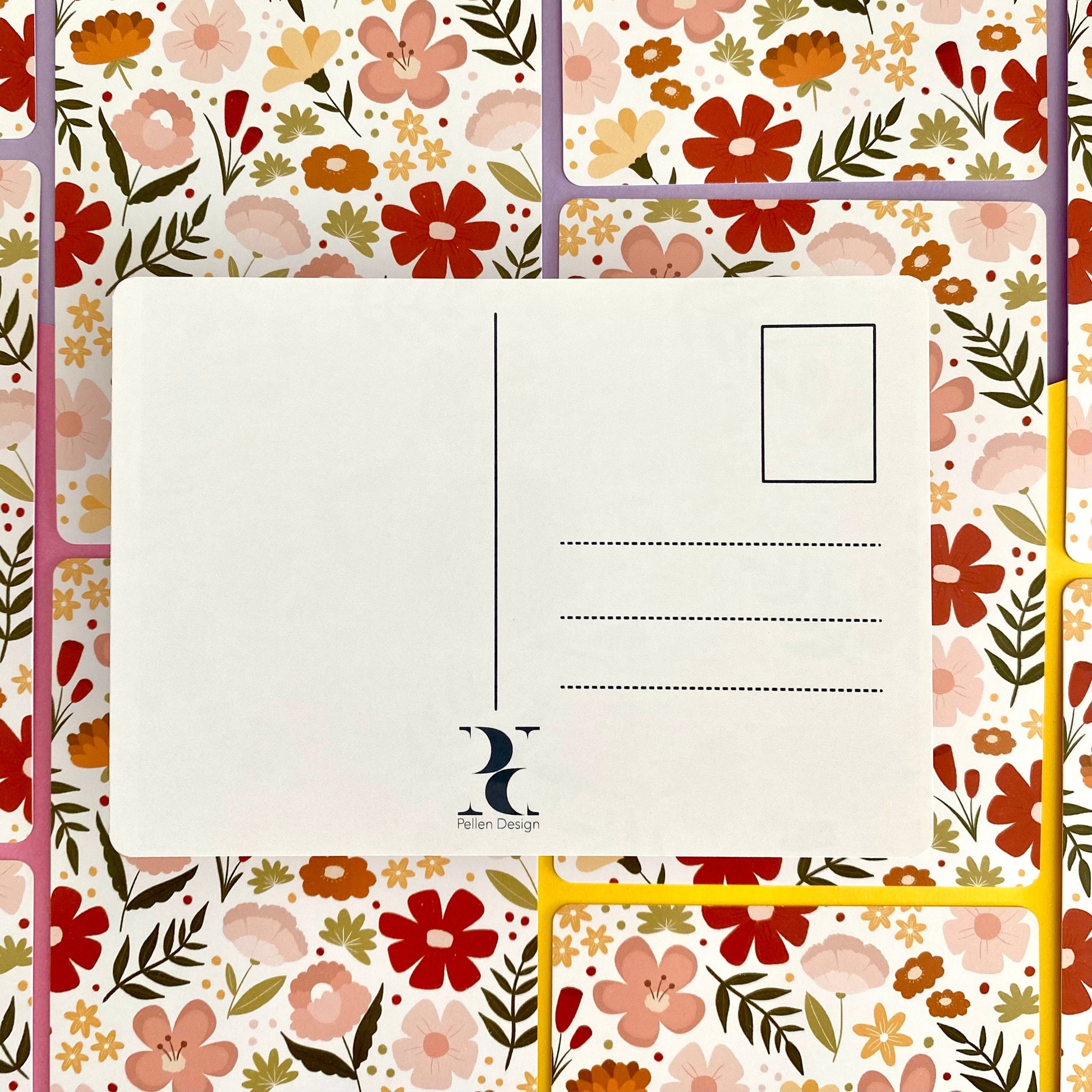 Flower pattern - Postcard